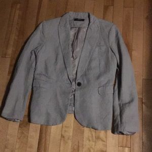 Blazer jacket (linen light grey)